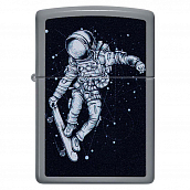  Zippo 48644 - Skateboarding Astronaut - Flat Grey