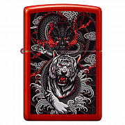  Zippo 48933 - Dragon Tiger Design - Metallic Red